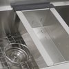 Nantucket Sinks 30In. Large Rectangle Single Bowl Undermount Stainless Steel Kitchen Sink with Accessories ZR-PS-3018-16
